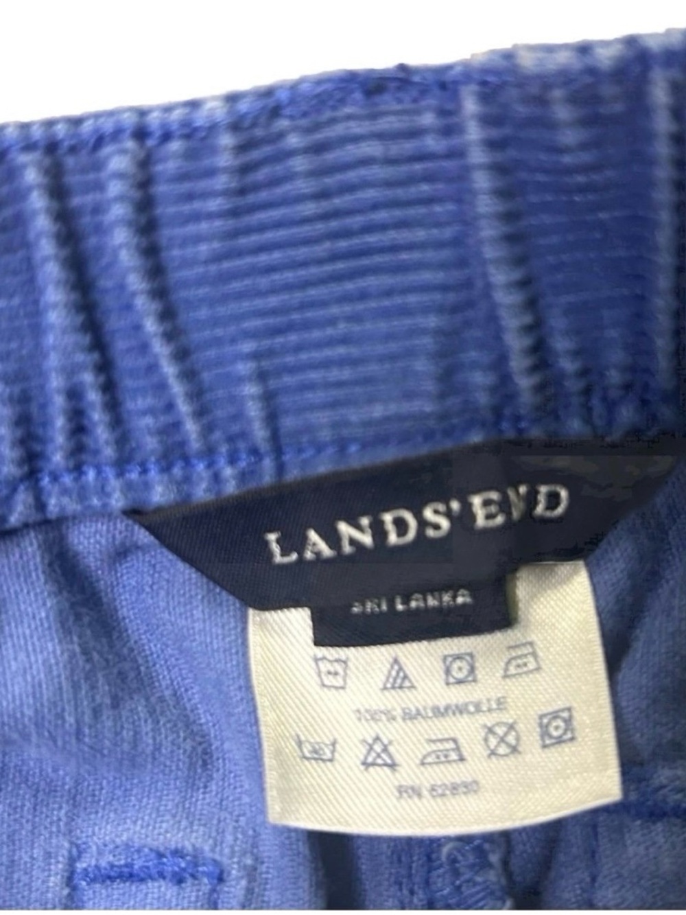 Toddler Girl Lands End Blue Corduroy Pants With Embroidered Ice Skates Size 4 - Picture 3 of 3